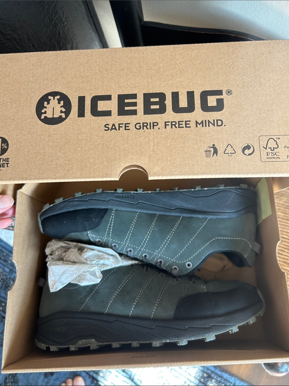 Men’s Dark Green Low-Top Trail Shoes - NIB